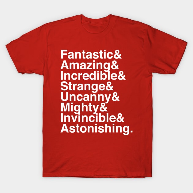 Marvelous Words (White Text) T-Shirt by ATBPublishing